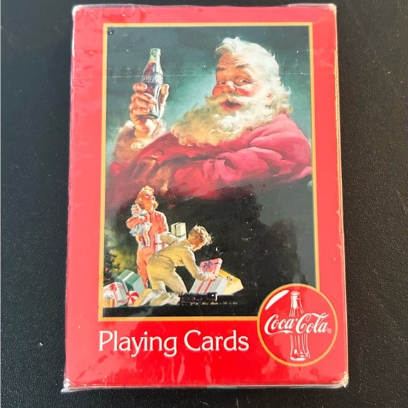 New coca cola Christmas Santa Clause Playing Cards games toys - Picture 1 of 2